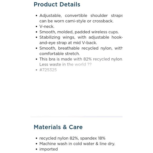 NWT Women's Old Navy Full Coverage Wireless Innovation Bra Size 38DD Frappe - Picture 4 of 7